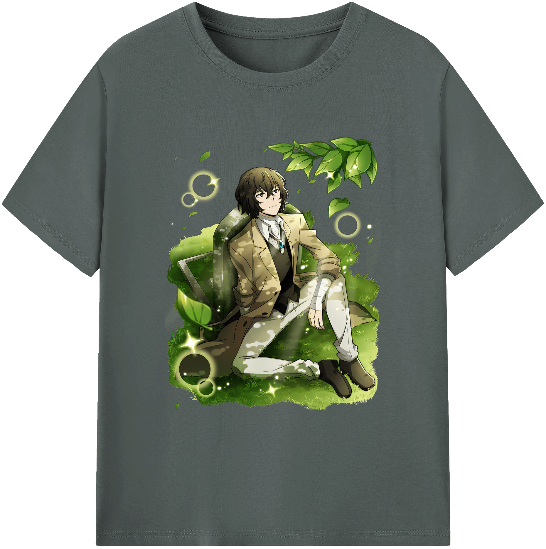（画像用） 文豪ストレイドッグス Bungo Stray Dogs 綿100％ メンズ半袖Tシャツ｜肌触りやわらか＆通気性